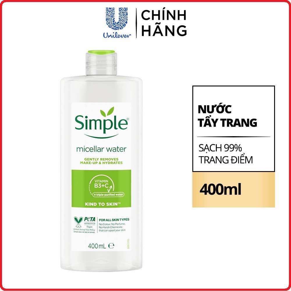 Nước tẩy trang Simple 400ml/200ml