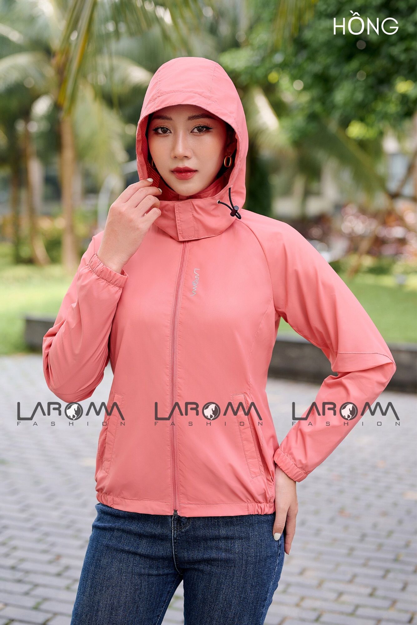 Áo gió nữ Laroma cản gió cản nước tối ưu chất liệu cao cấp
