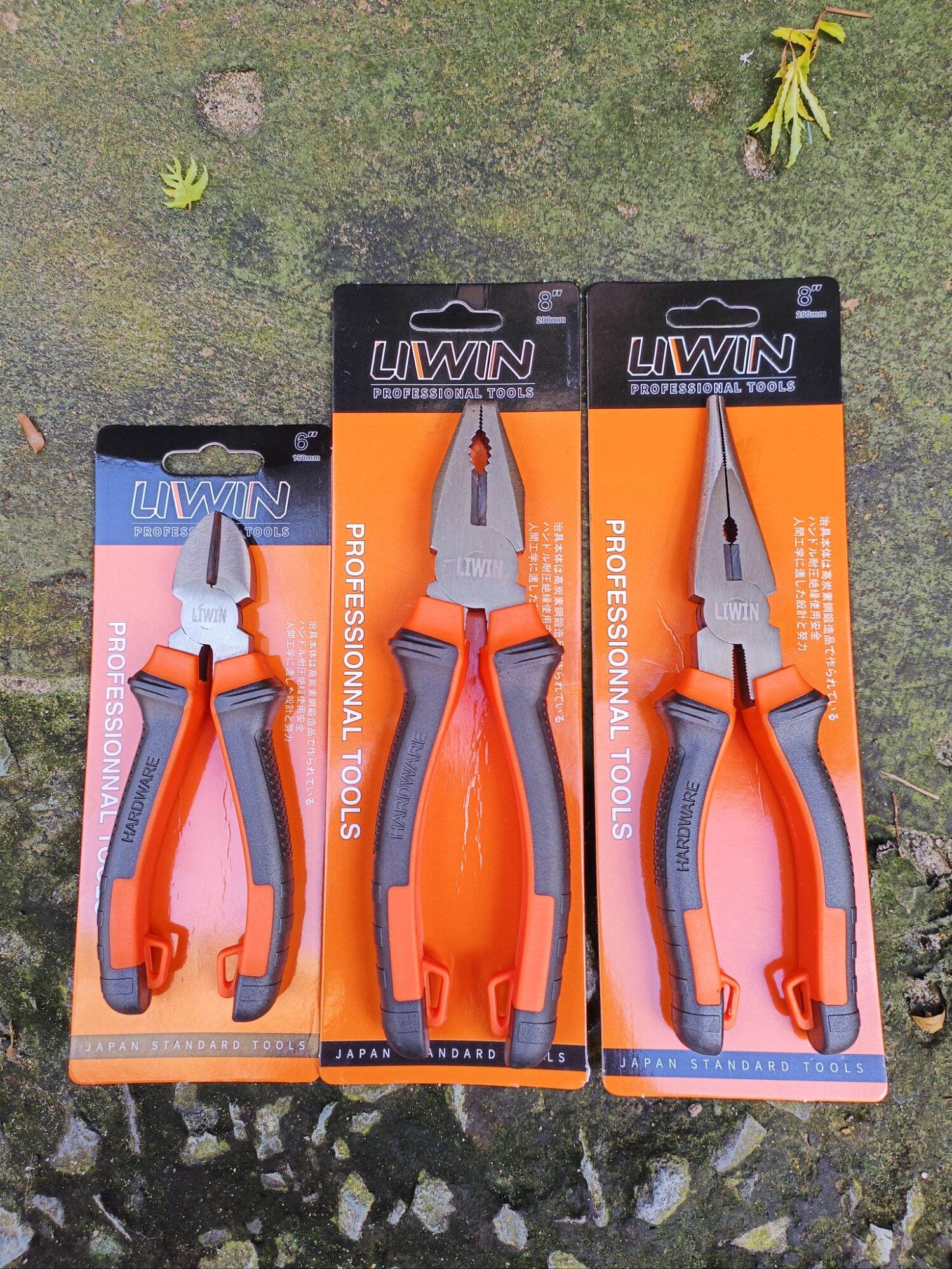 combo 3 kìm cắt, điện, nhọn liwin cao cấp