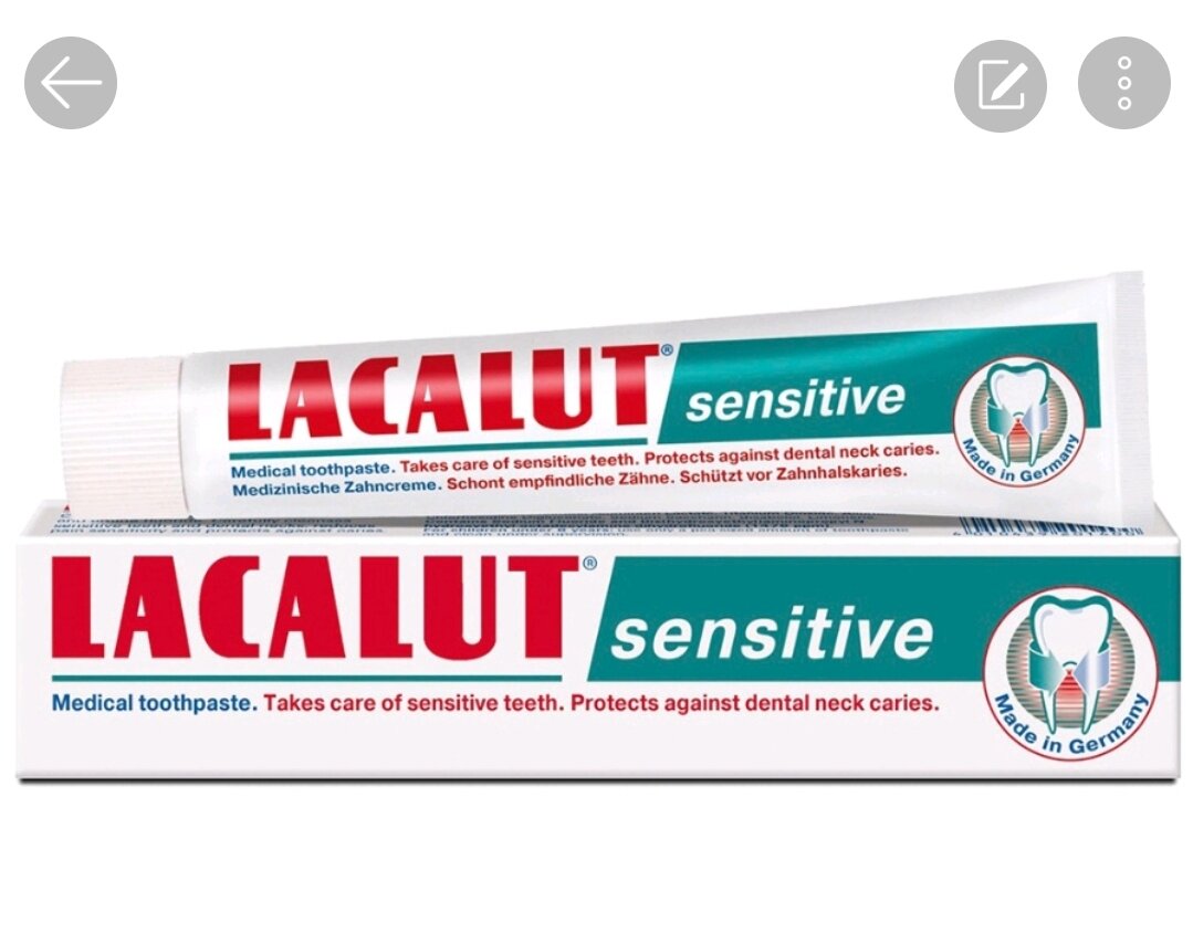 Kem đánh răng Lacalut tuýt 75ml nhập khẩu Đức giúp giảm ê buốt . dùng cho răng nhạy cảm