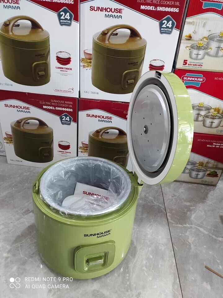 Nồi cơm điện 1.8L sunhouse mama SHD8665G