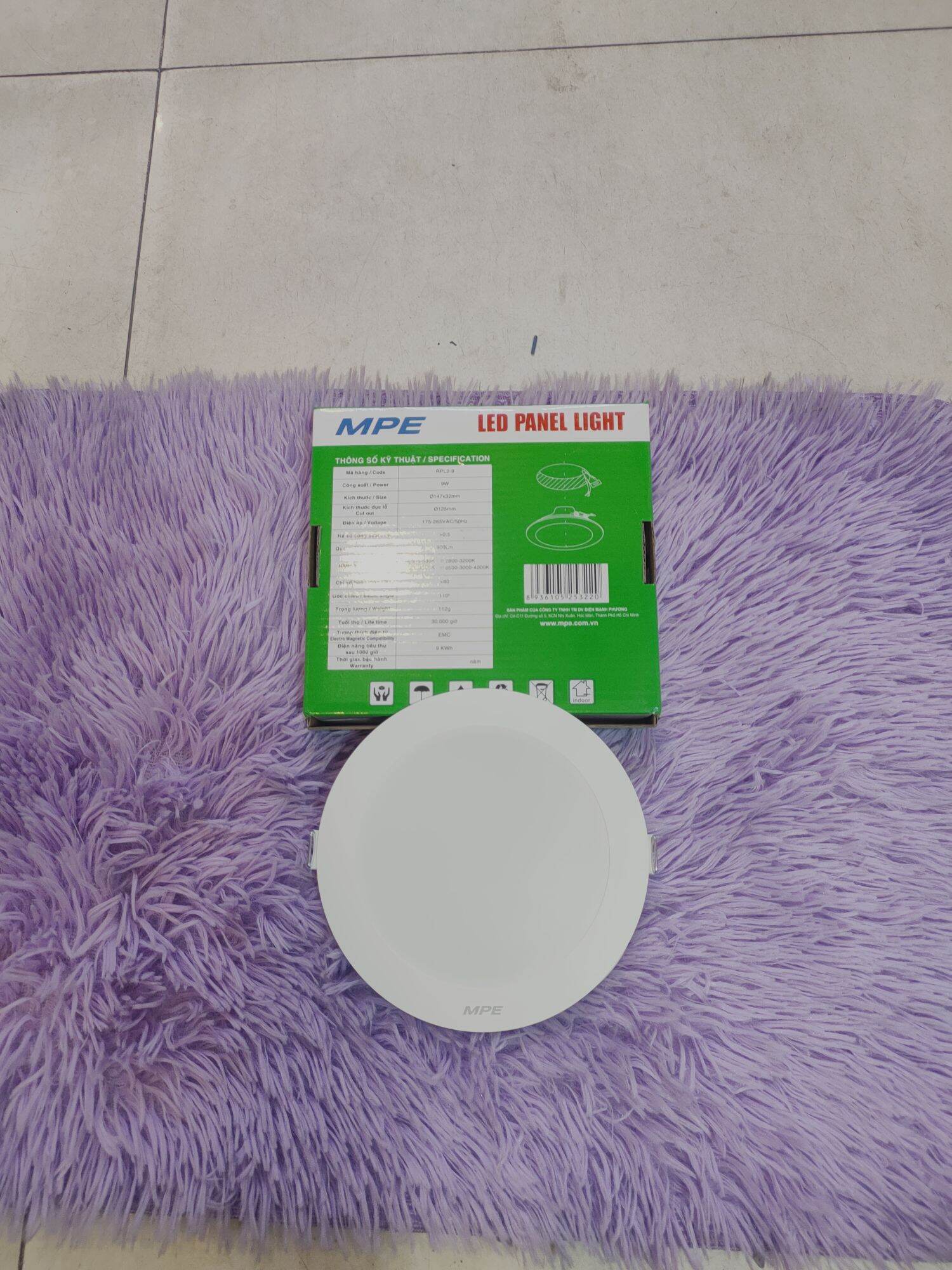 Đèn led Âm trần MPE d125/145mm-9w