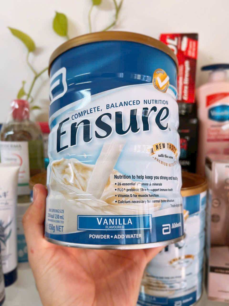 Sữa bột ensure powder vanilla flavour 850g của úc - date 09/2025