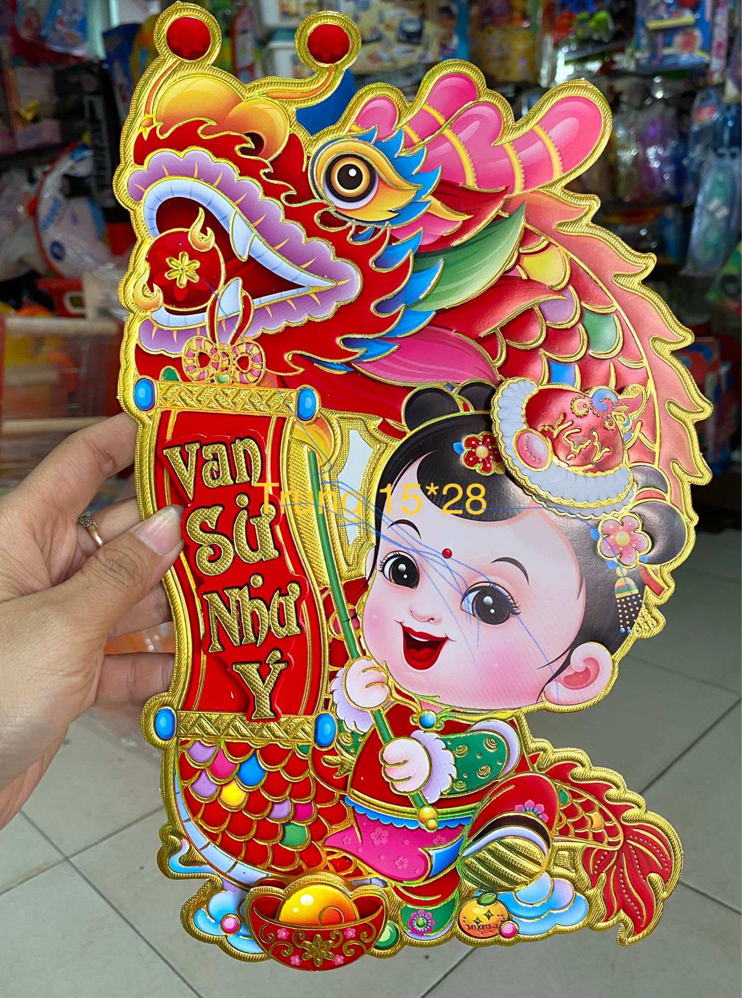 Decal trang trí tết mẫu mới 2024