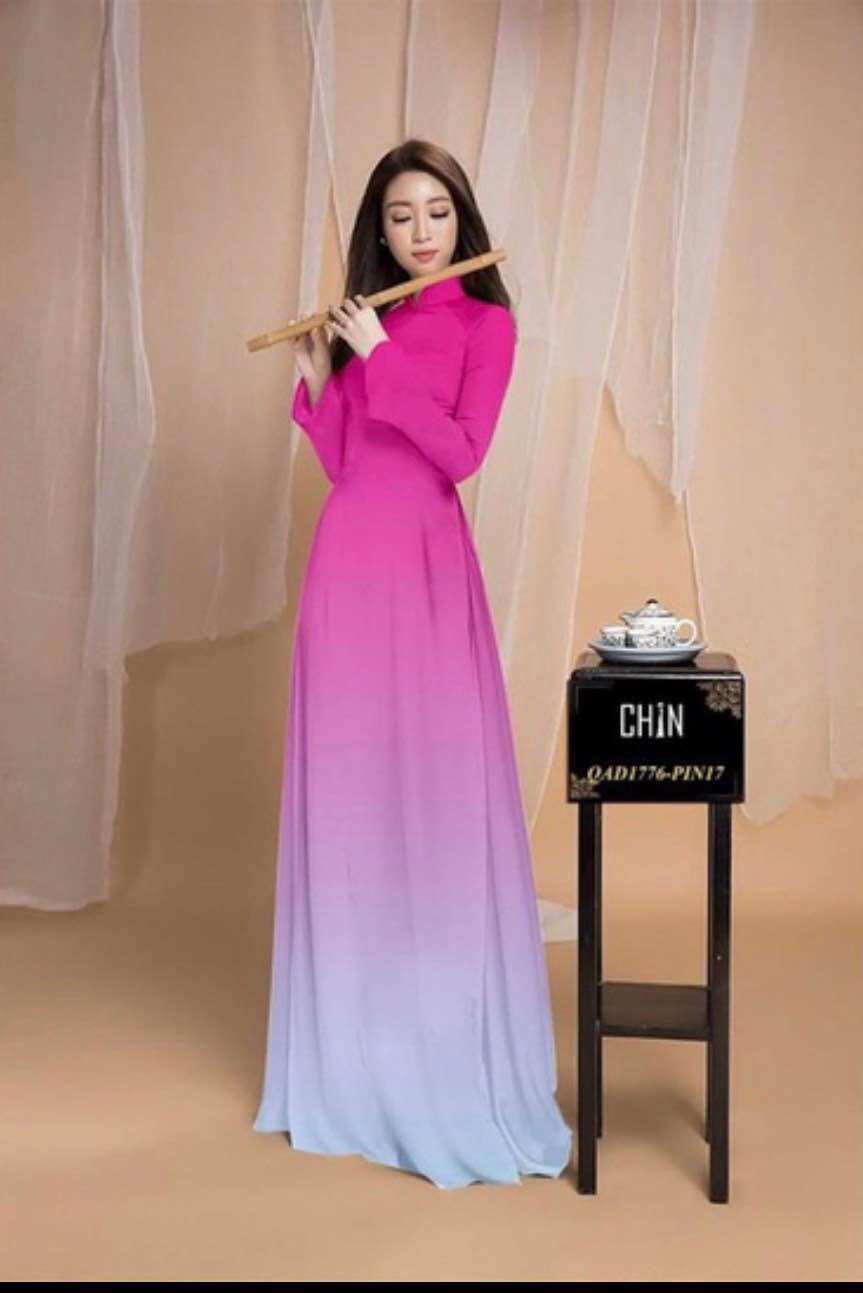 Vải áo dài màu ombre