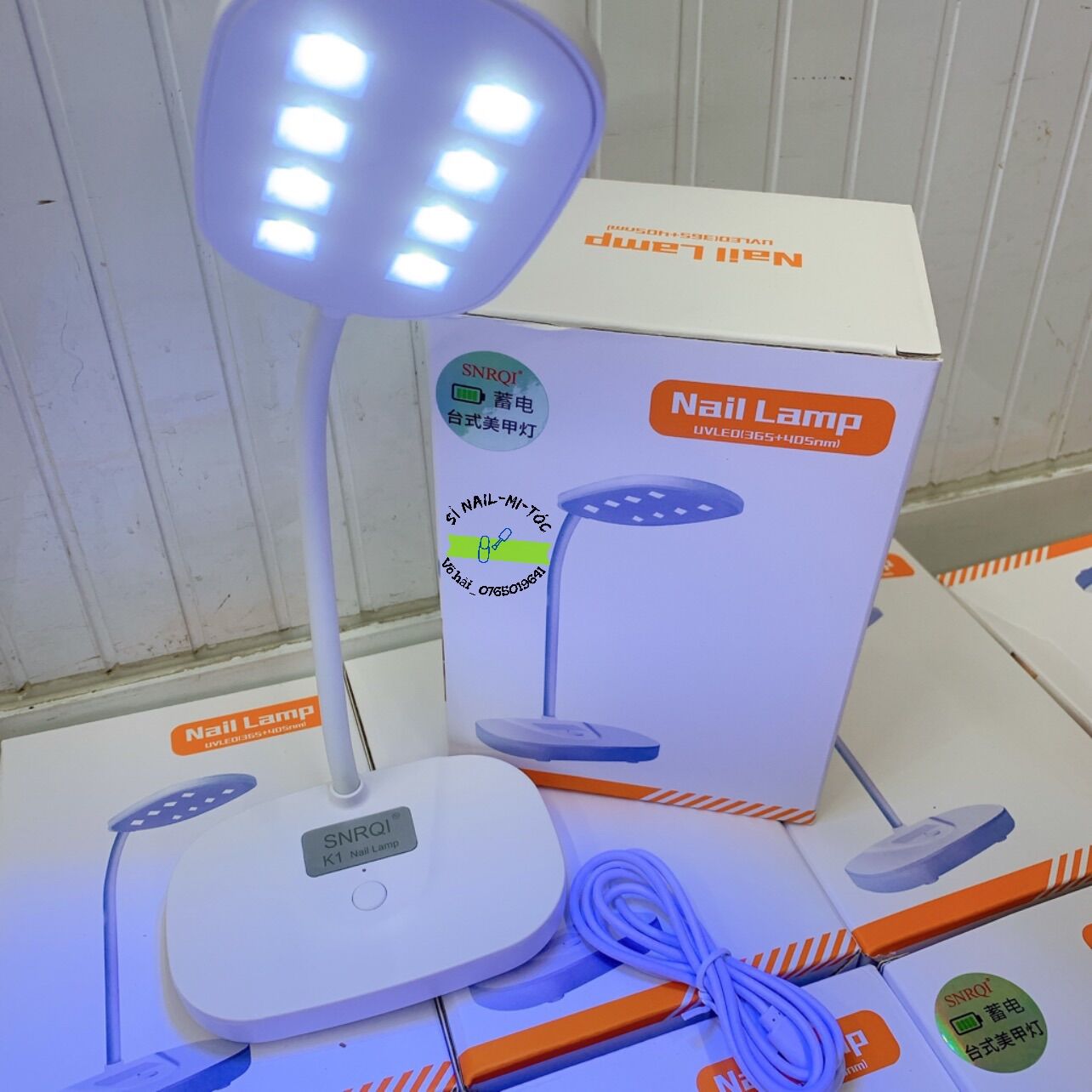 Đèn hơ gel, máy hơ gel tích điện 12w, 8 bóng led 458841