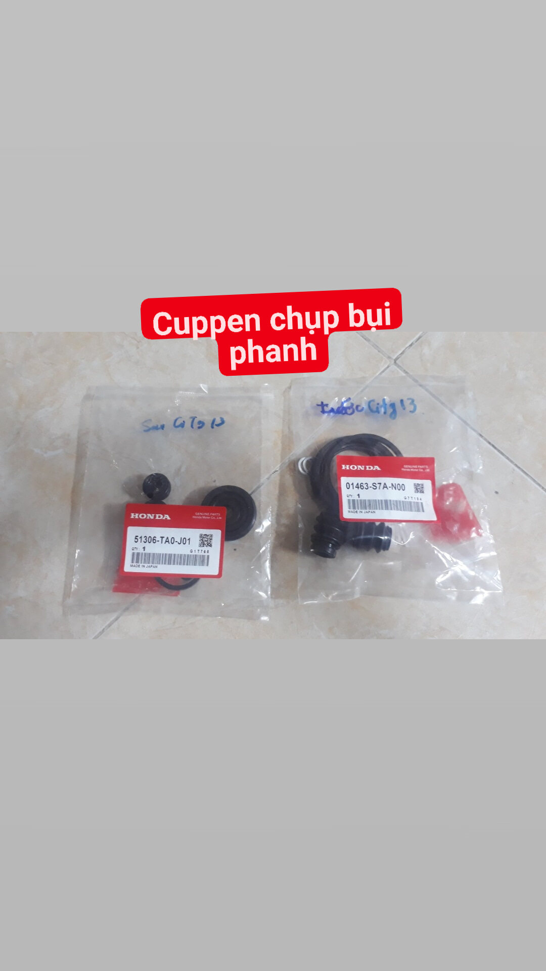 Cuppen chụp bụi phanh honda city 2013-2014