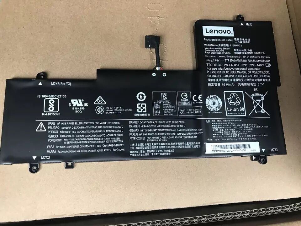 Pin laptop lenovo yoga 710-15ikb 710-15isk l15m4pc2 l15l4pc2 52wh