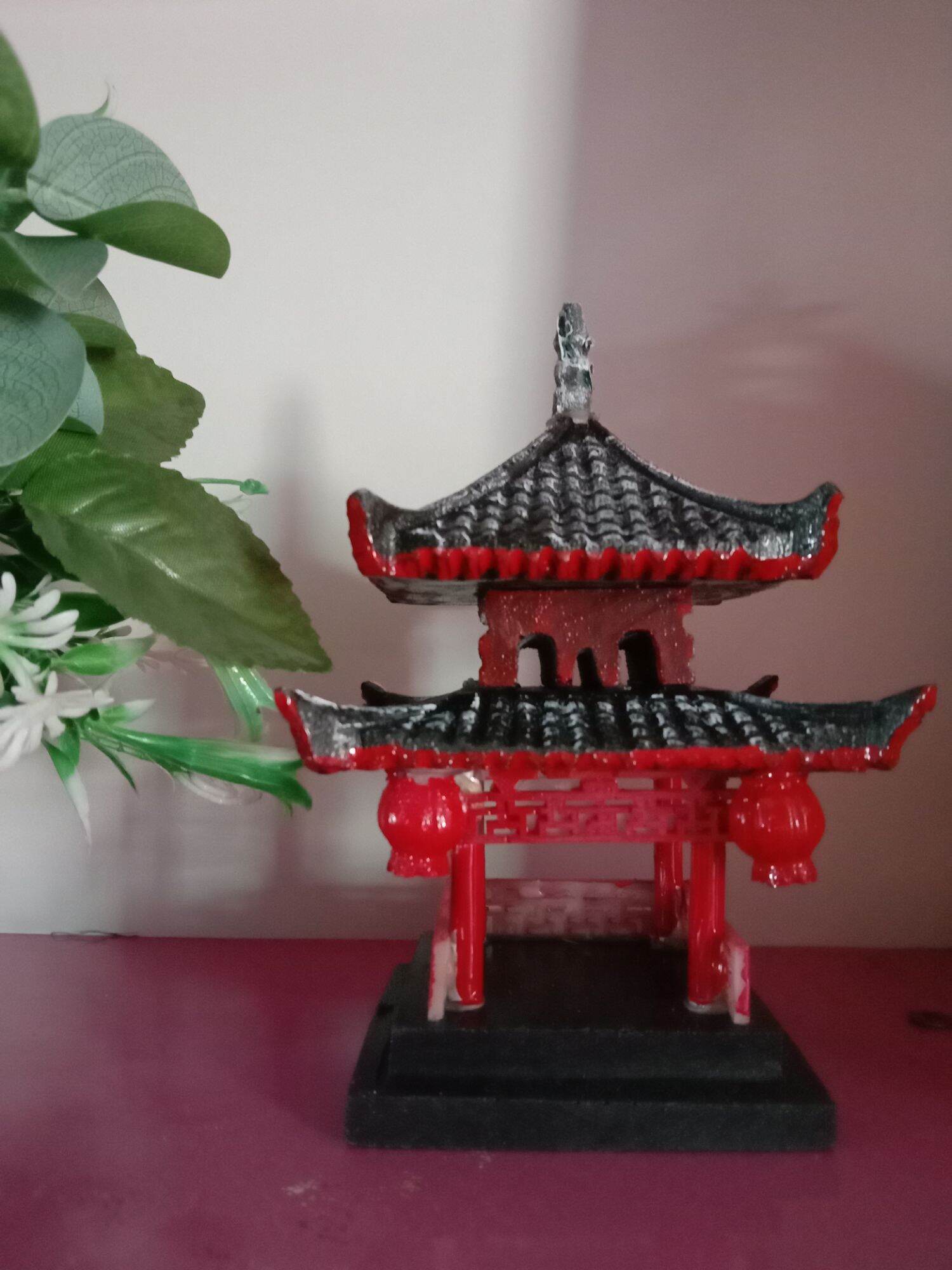 ảnh chụp thật. nhà cổ trang/tiểu cảnh chòi vuông mini. Trang trí non bộ, tiểu cảnh, bonsai...kỳ 9*9*13