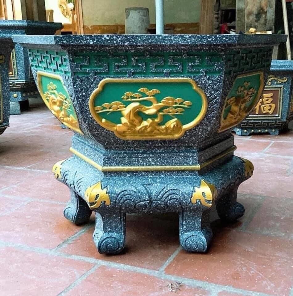 Khuôn đúc chậu abs lục giác 50cm không kèm đôn
