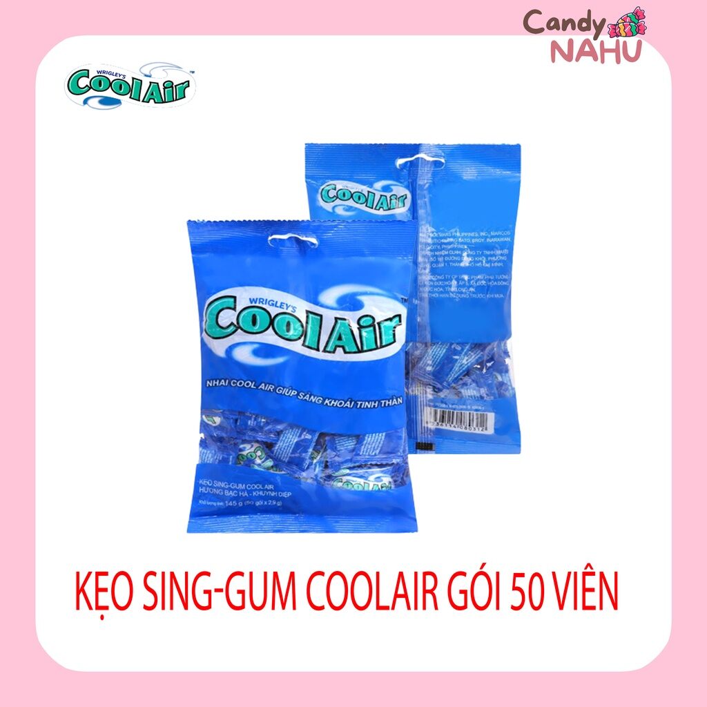 Kẹo cao su coolair hương bạc hà - khuynh diệp gói 145g