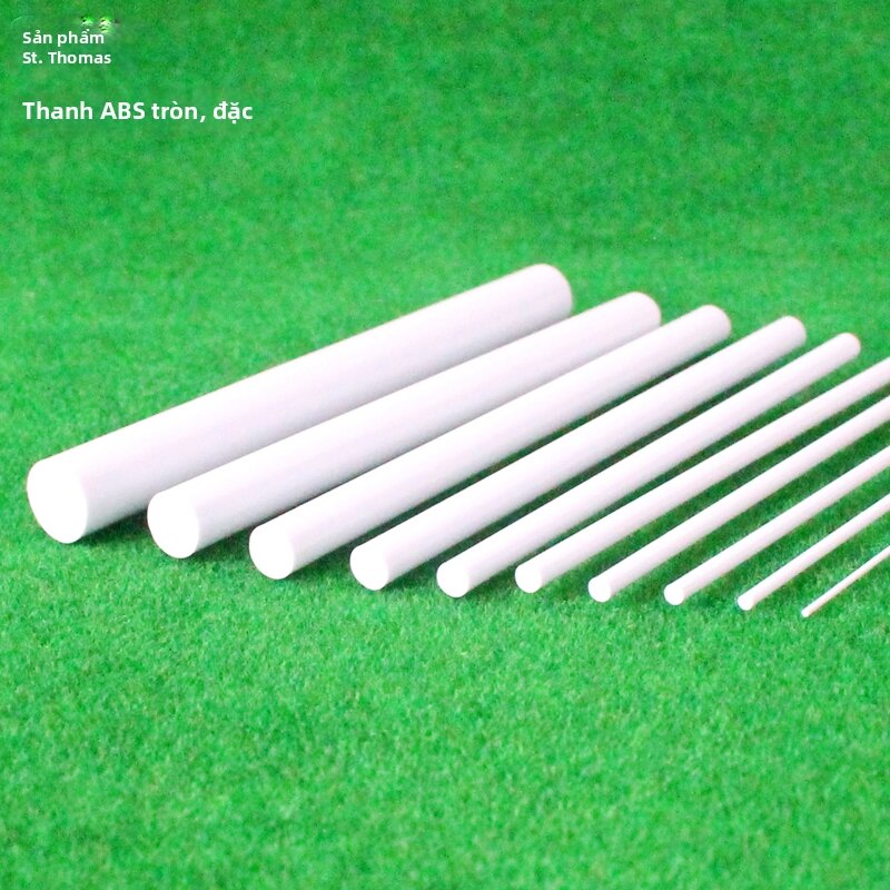 Thanh Tròn ABS Thanh Cải Tạo Mô Hình Xây Dựng Hình Trụ Tròn Đặc Ruột Thanh Nhựa Tám Loại Đường Kính 0.5 ~ Sedom 10Mm