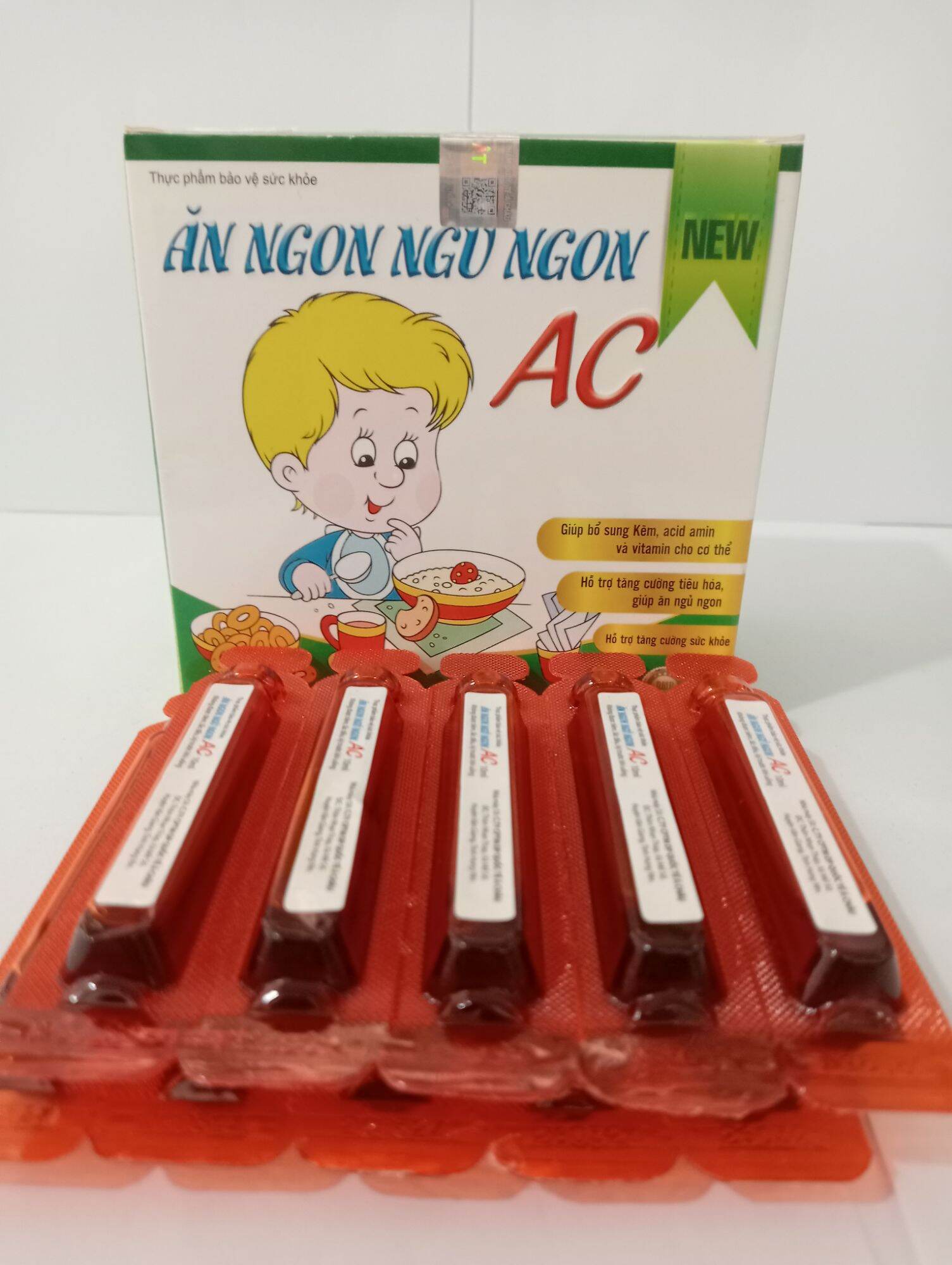 Ăn ngon ngủ ngon ac hộp 20 ống,ống 10 ml giúp bé ăn ngon, ngủ ngon,nâng cao đề kháng