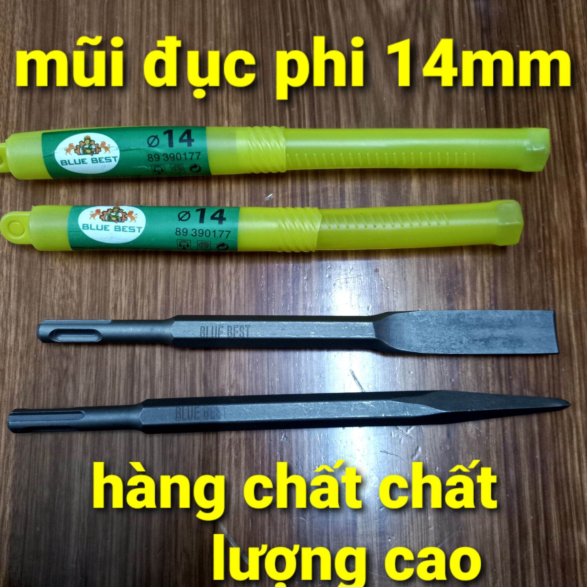 mũi đục dẹt, mũi đục nhọn ( phi 14mm)