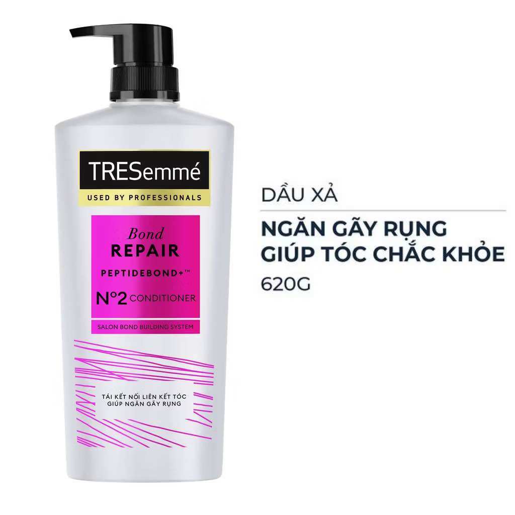 (Mẫu mới) Dầu gội TRESemmé chuẩn Salon cho tóc chắc sạch khỏe mềm mượt chai 640g