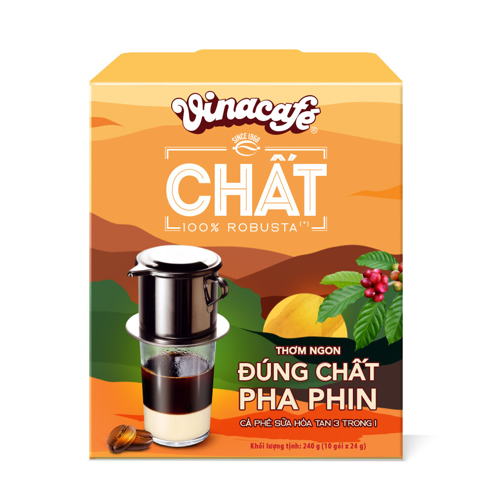 Cà phê CHẤT Vinacafe hộp 10 gói x 29g