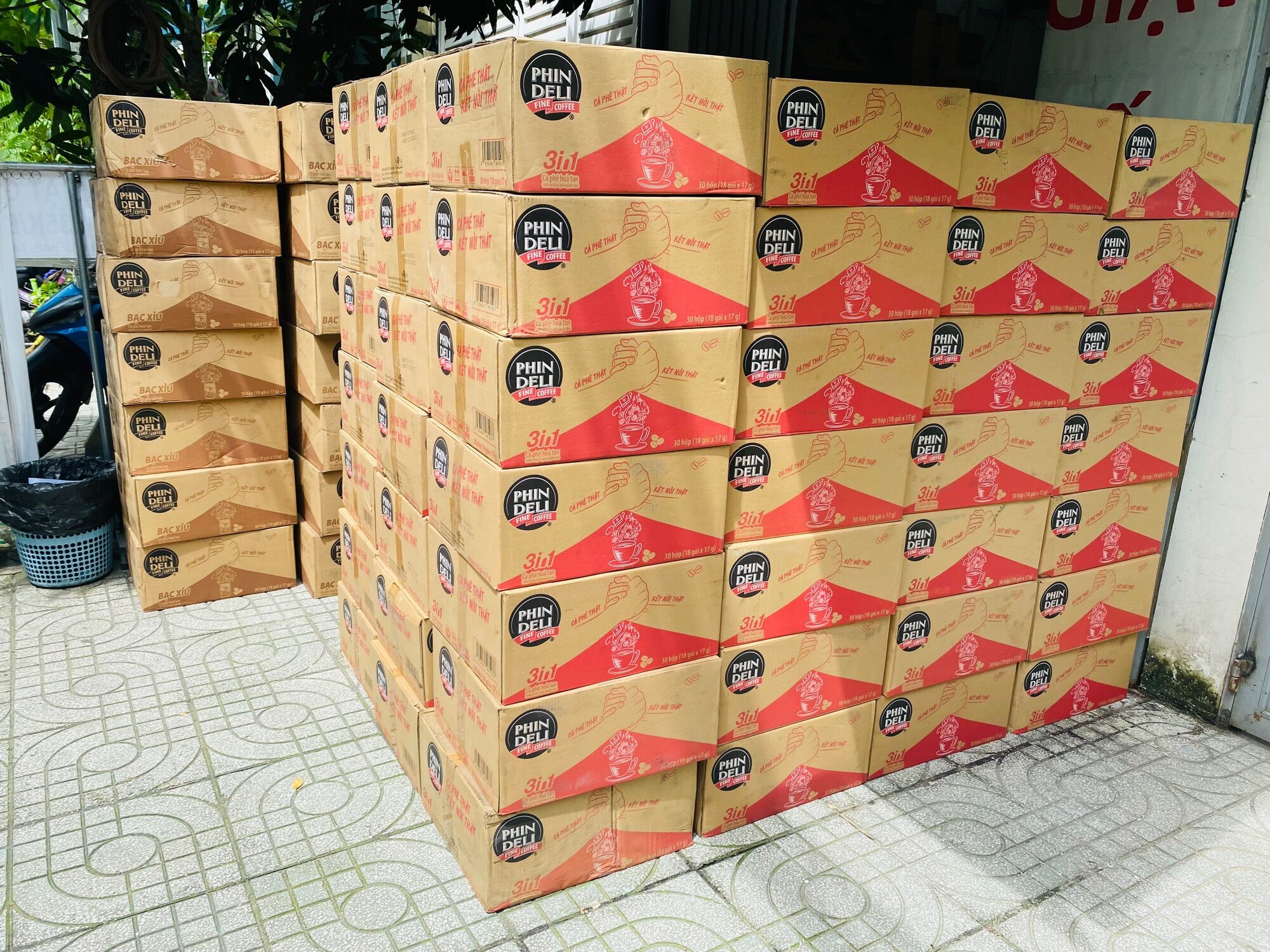 COMBO 3 HỘP CÀ PHÊ SỮA, BẠC XỈU HOÀ TAN PHINDELI 306g ( Hộp 18 gói)