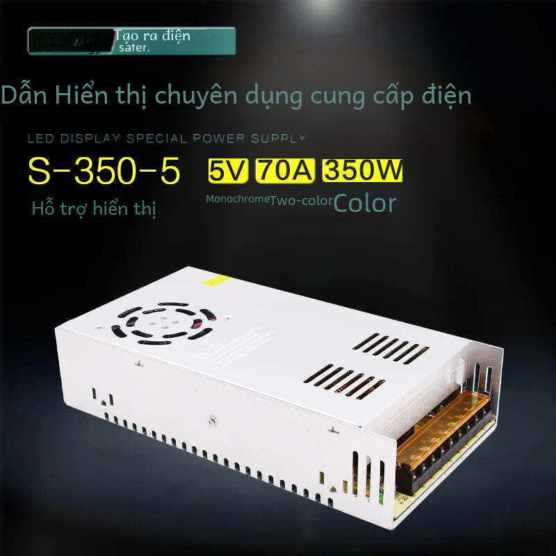 Màn hình hiển thị nhân vật phát sáng 5v 350w Bộ nguồn văn bản đi bộ Bộ chuyển đổi DC Buck cho điện tử Bộ nguồn chuyển mạch 5v 70a