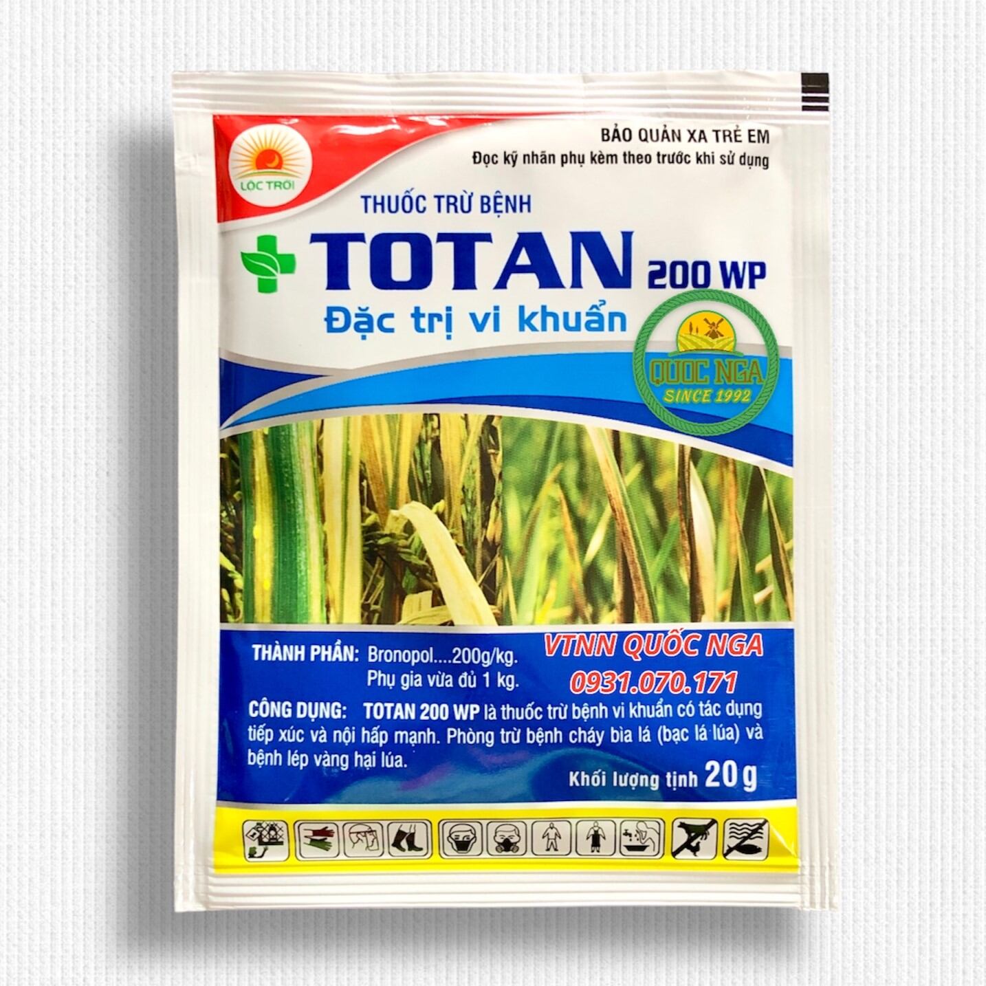 THUỐC TRỪ BỆNH DO VI KHUẨN - TOTAN 200 WP