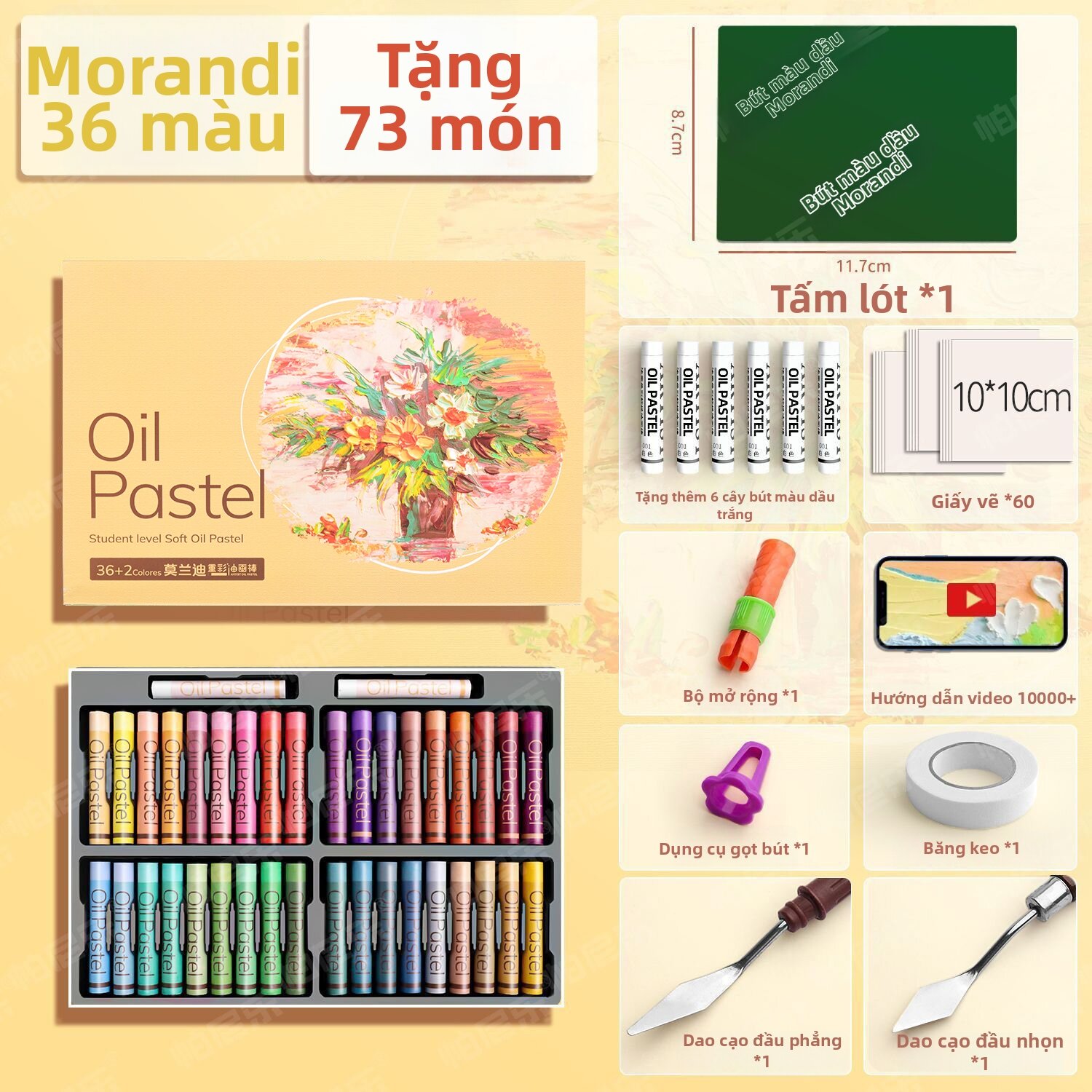 Bút Sáp An Toàn Cho Trẻ 144 Màu
