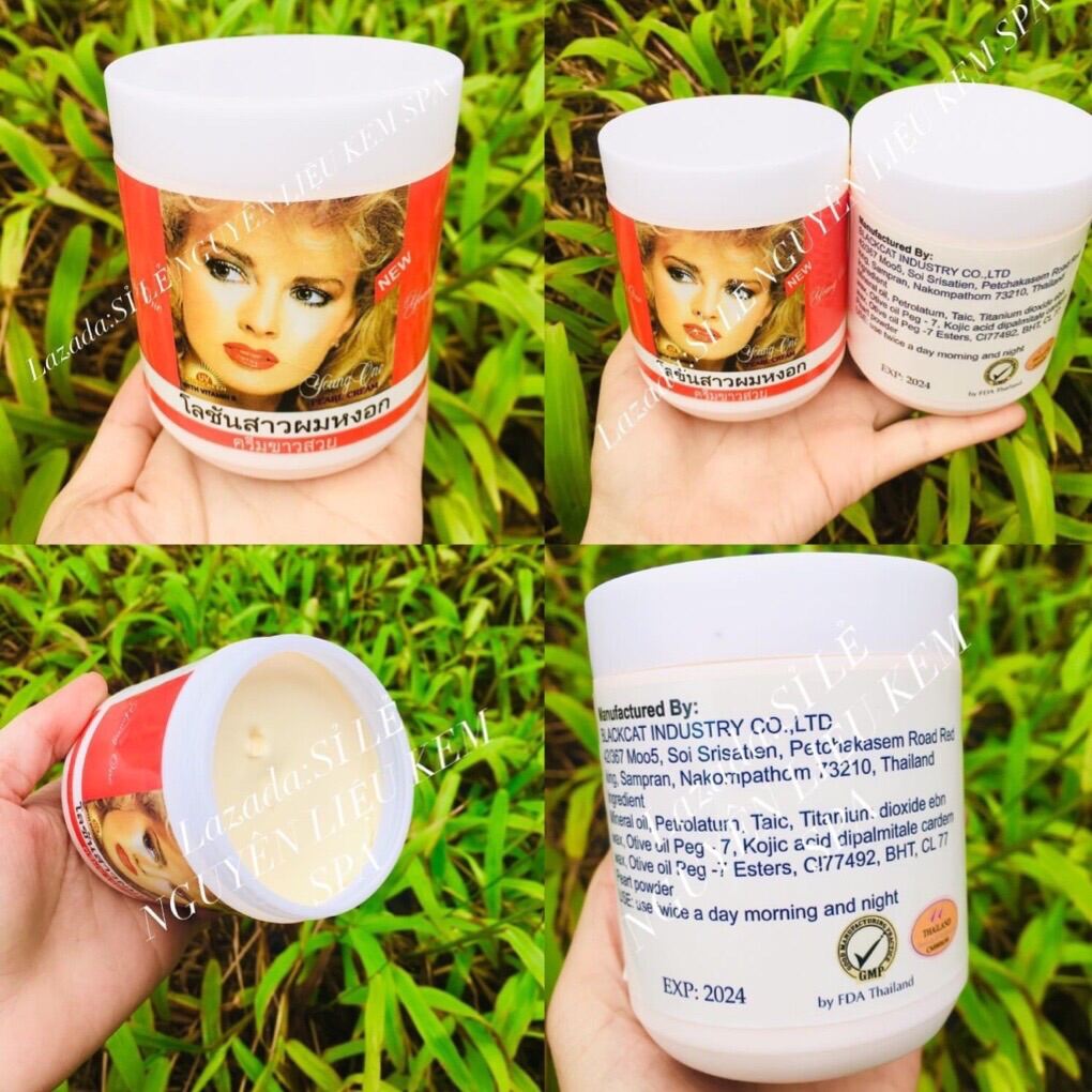 Kem Cô gái tóc xù Thái Lan trắng da toàn thân hộp 250gram Cốt tẩy đặc