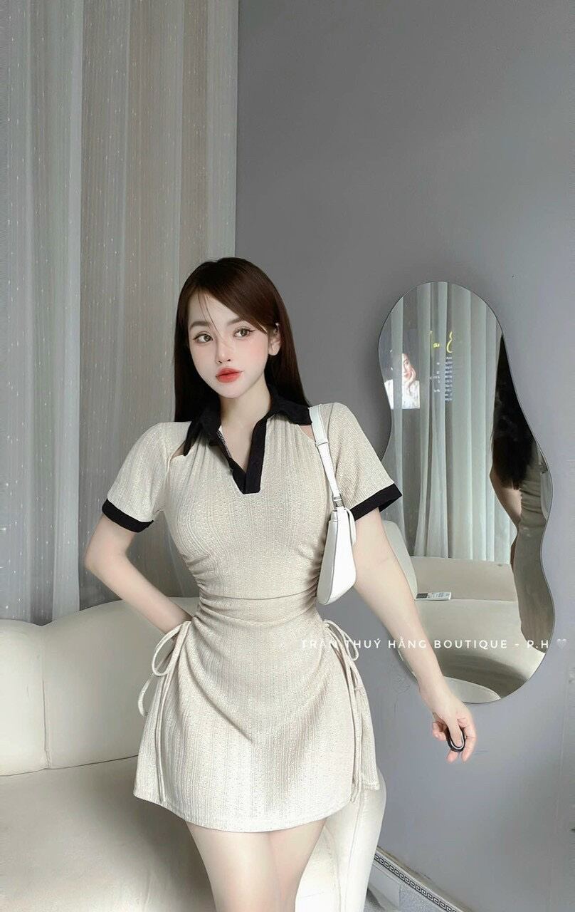 ĐẦM BODY CỔ CHỮ V RÚT DÂY DBCV66