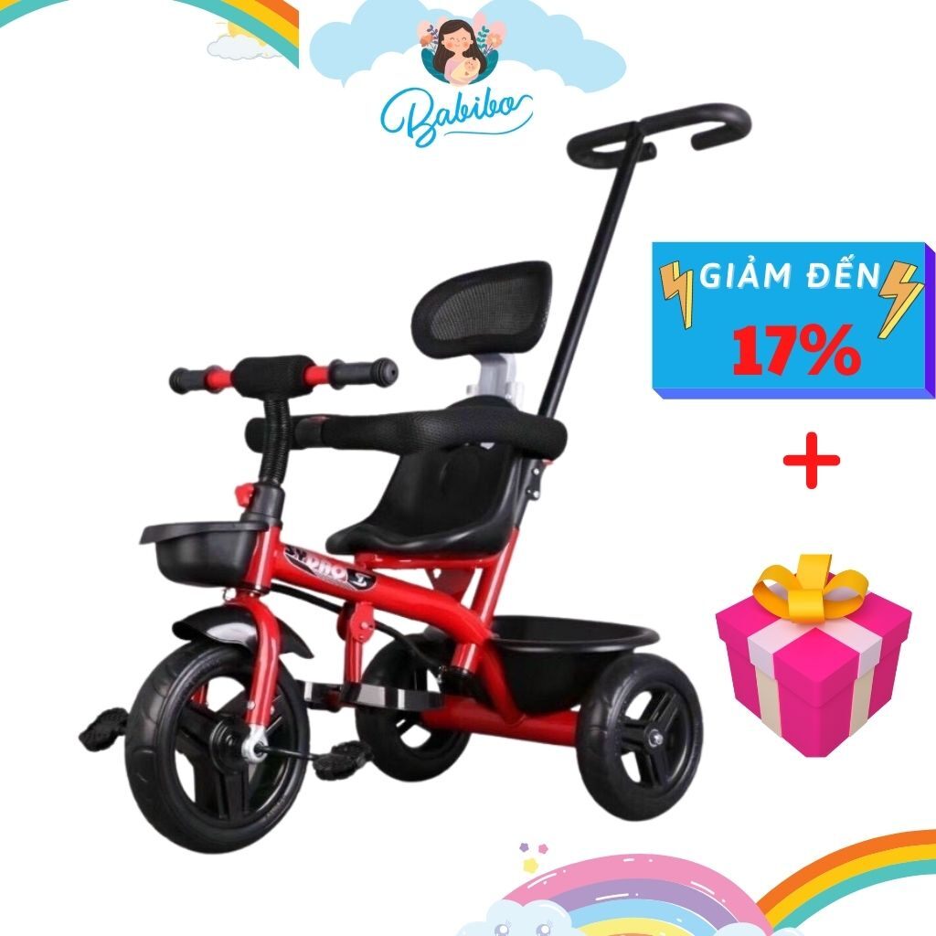 Xe đạp ba bánh có cán đẩy có để chân (sp99