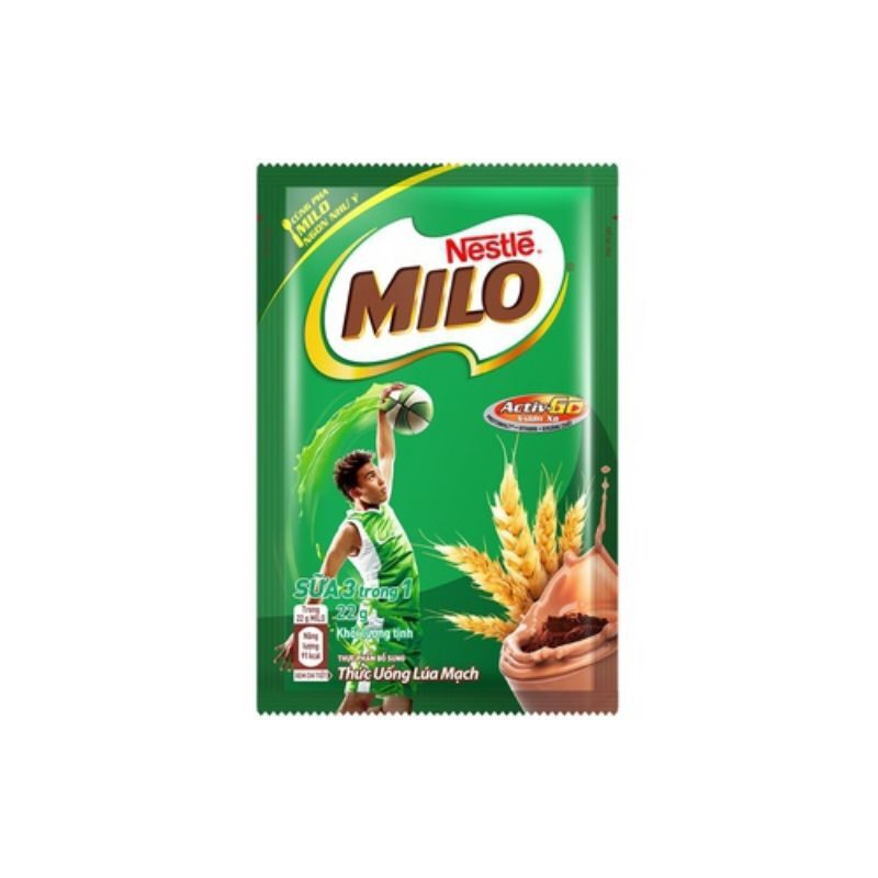 Milo gói 22g - nguyên liệu milo dầm