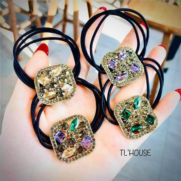 Dây buộc tóc đính pha lê cao cấp - mã sp d001