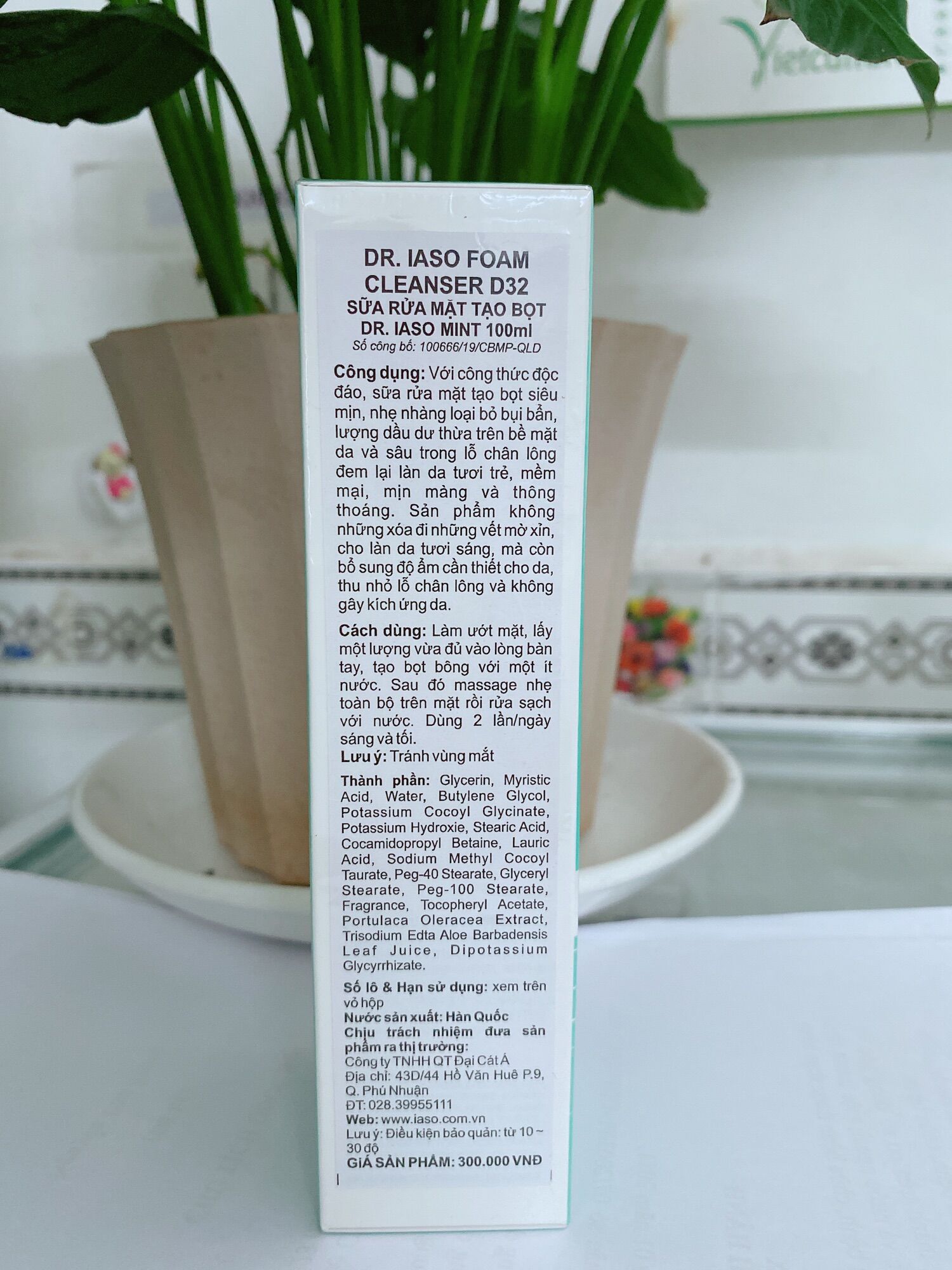Sữa rửa mặt tạo bọt DR.IASO MINT FOAM CLEANSER 100ml