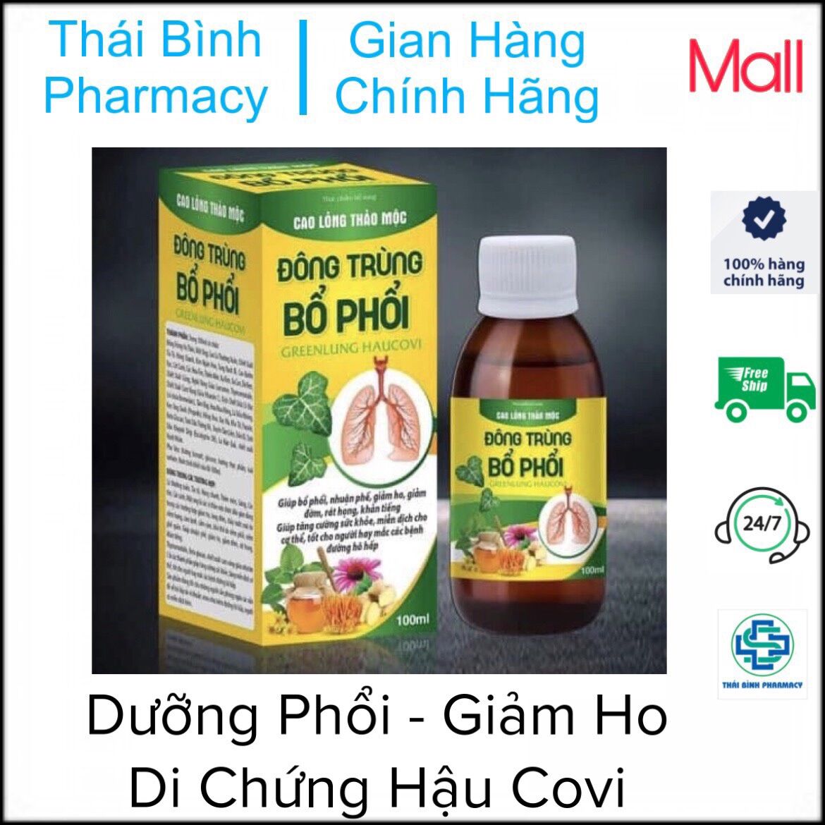 Đông trùng bổ phổi - chai 100ml