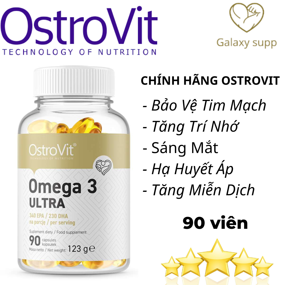 Ostrovit Omega Ultra Bảo Vệ Tim Mạch 90 Viên