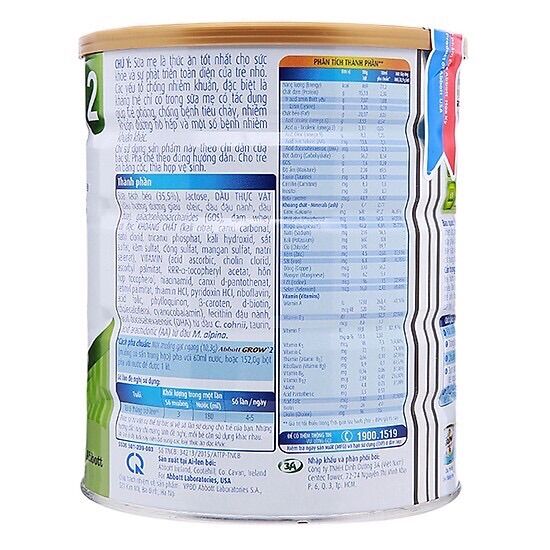 Sữa bột Abbott grow 2 lon 400gr