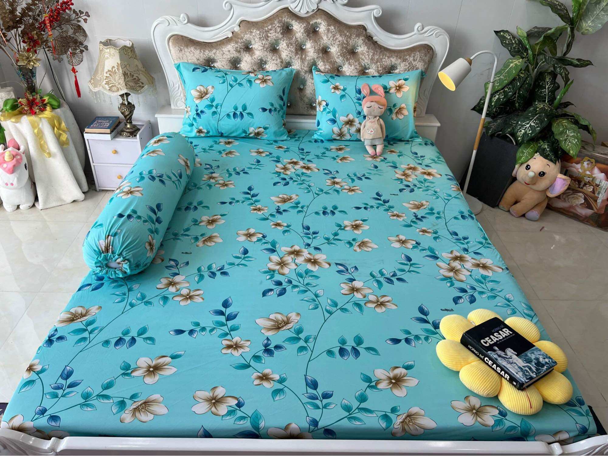 Bộ 4 drap/ga áo gối Thun Lạnh Hàn Quốc 3D Vạn Phát