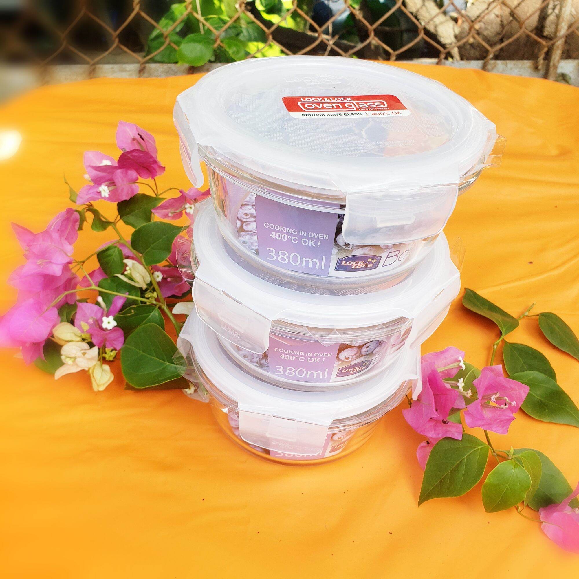 Hộp Thủy Tinh Lock & Lock Tròn 380ml