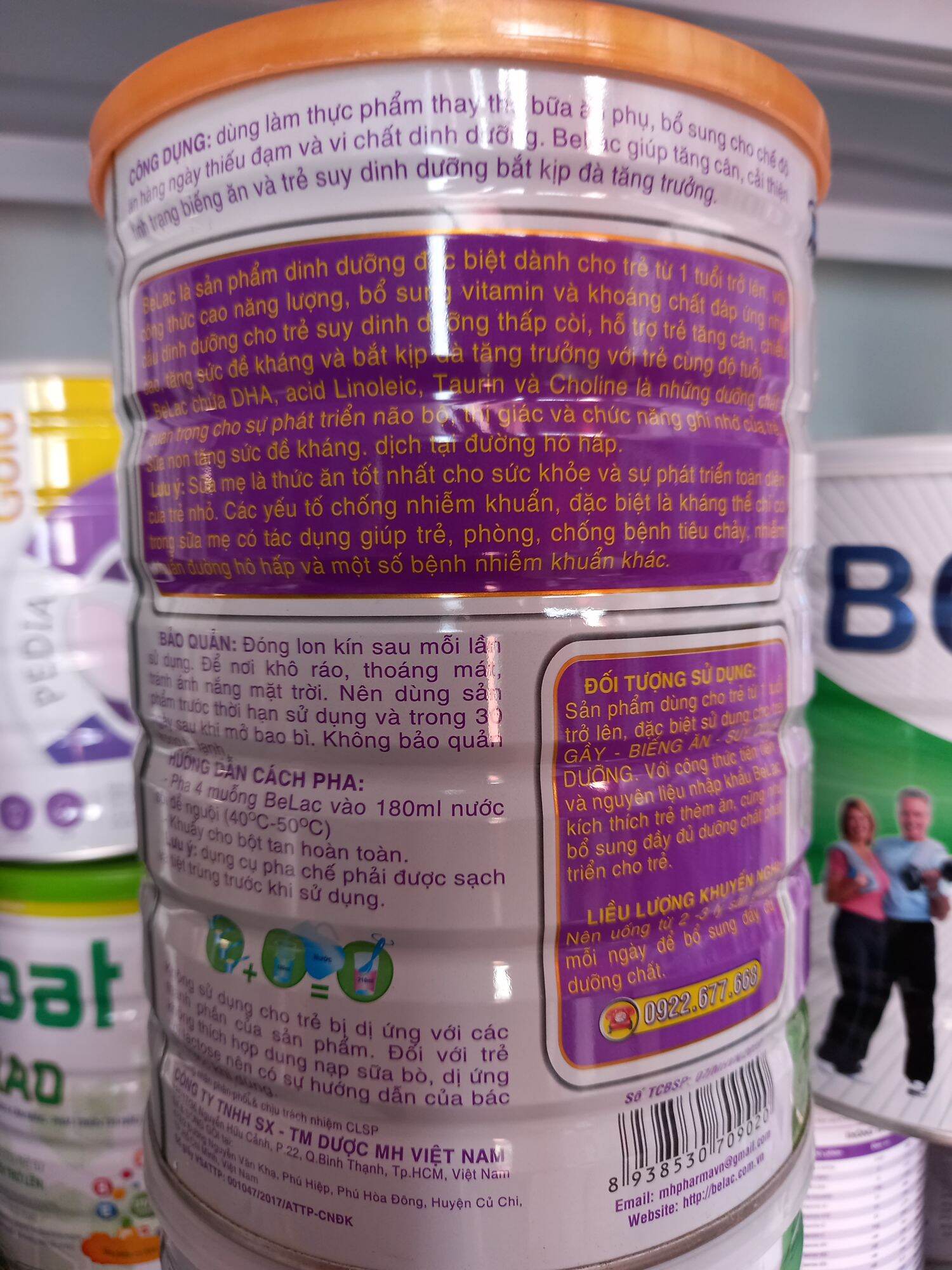 Sữa bột cho bé biếng ăn, kích thích tăng cân 900g