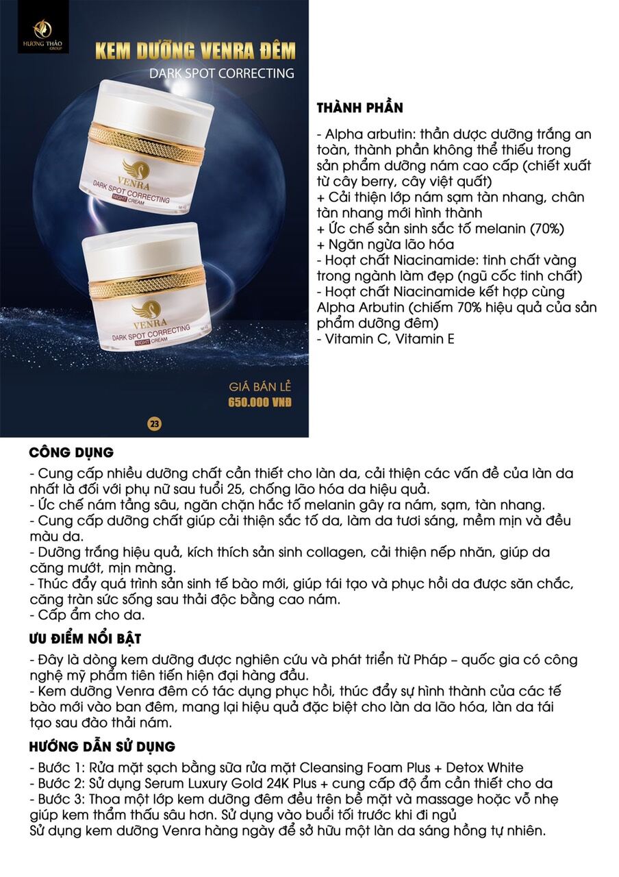 VUA ỨC CHẾ NÁM DƯỠNG ĐÊM VENRA