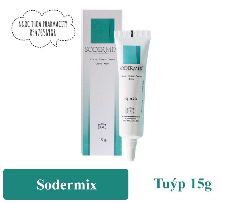 ✅ [CHÍNH HÃNG ] Sodermix Cream 15g - Dùng cho sẹo lồi, sẹo phì đại, chàm Sodemix