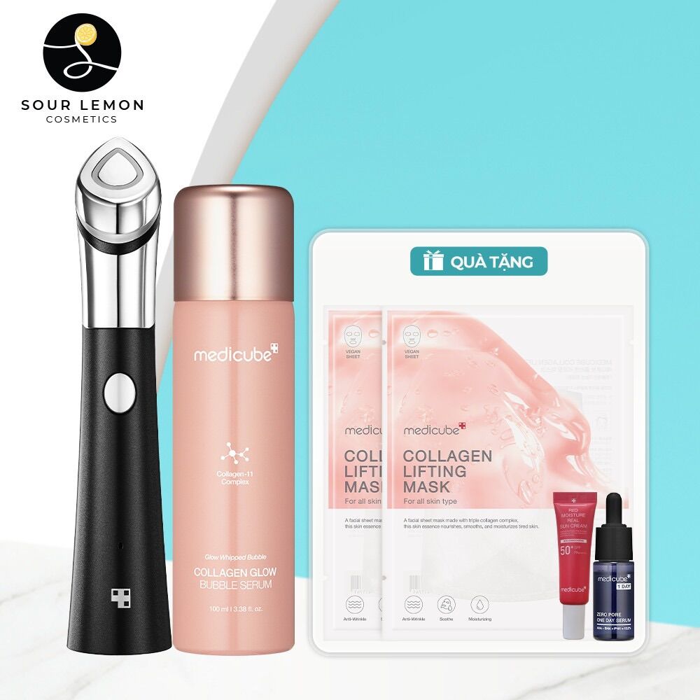 [CHÍNH HÃNG CÓ BH]Set Da Căng Bóng Mướt( Thiết bị Booster H+ Deep Bubble serum) Medicube
