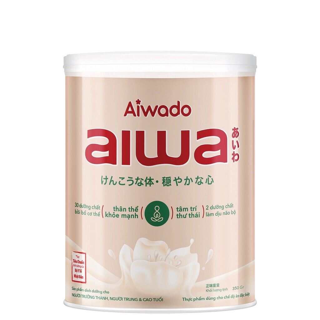 Tặng 1 ly thuỷ tinh - Sữa bột Aiwa lon 350g
