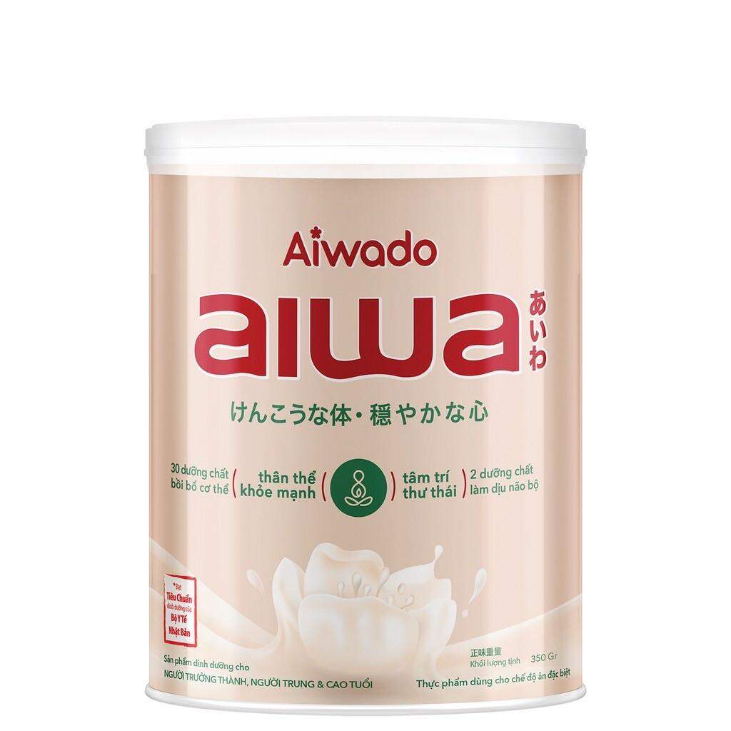 Tặng 1 ly thuỷ tinh - Sữa bột Aiwa lon 350g