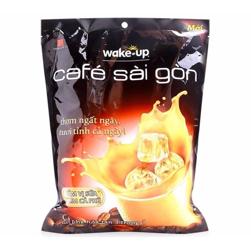 (1 BỊCH) Cafe wake up Sài Gòn 3 trong 1 (bịch 24 gói x 19g)