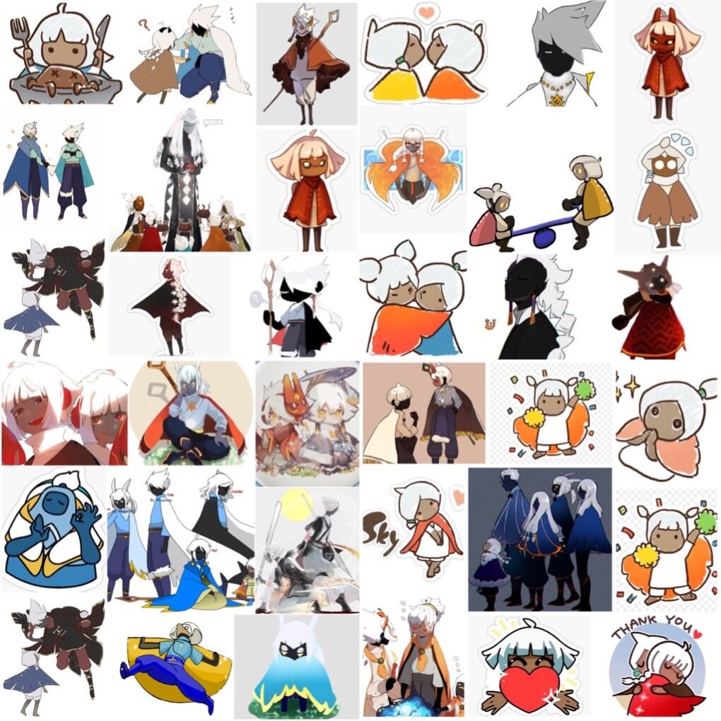 Sticker Sky children of the light 30-60 cái ép lụa/ hình dán anime Sky children of the light