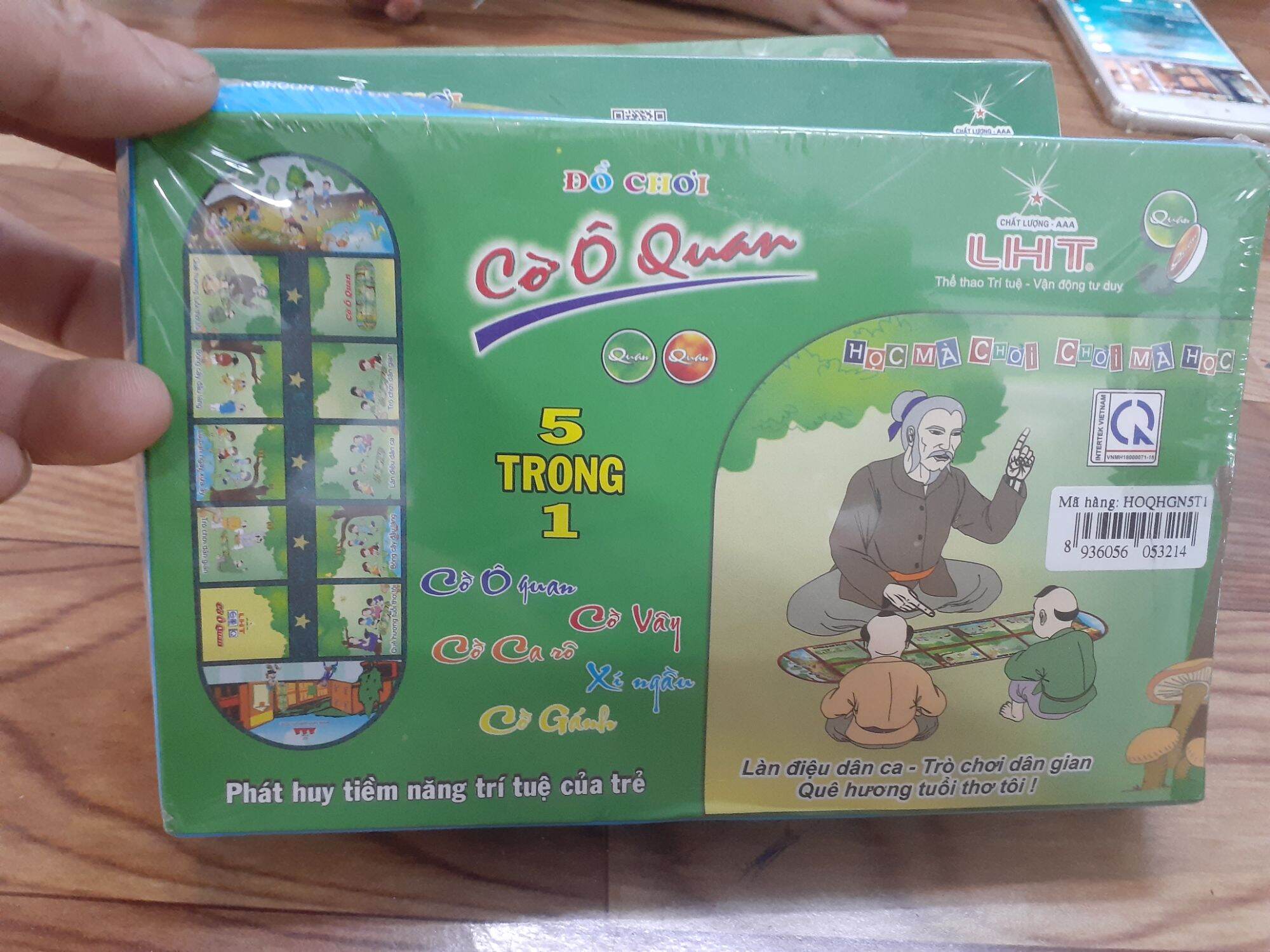 Cờ ô quan 5 trong 1( cờ ô quan, cờ vây, cờ caro,xí ngầu, cờ gánh)