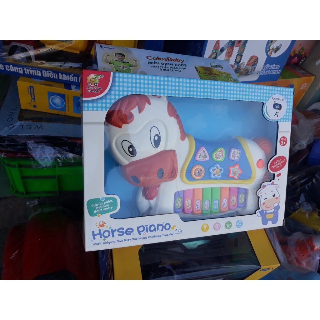 Đồ chơi đàn piano cho bé hình con vịt phát nhạc, âm thanh đa dạng vui nhộn cao cấp hk mart