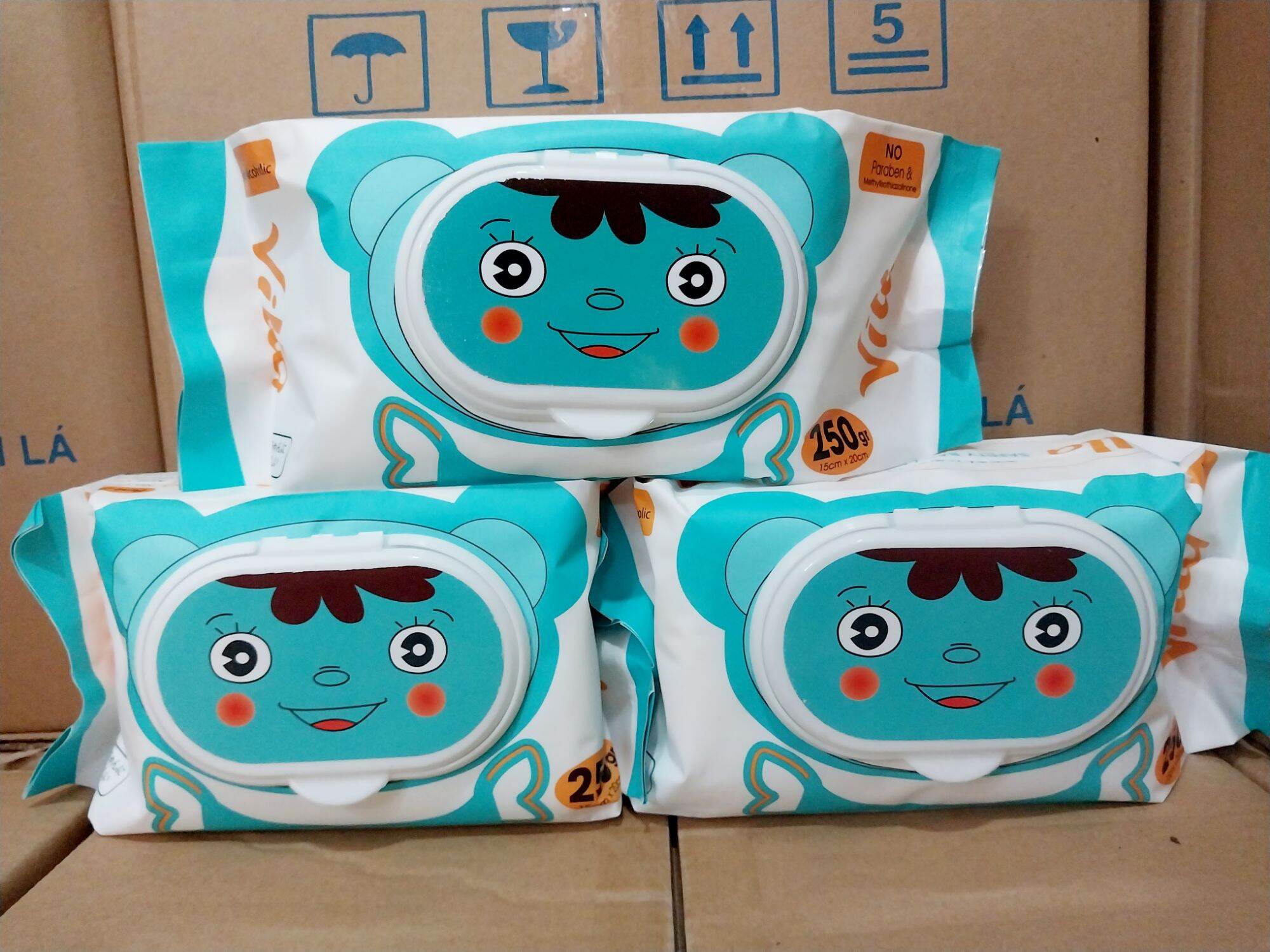 Khăn Ướt Villa 250Gr Không Mùi Khổ Giấy Lớn.