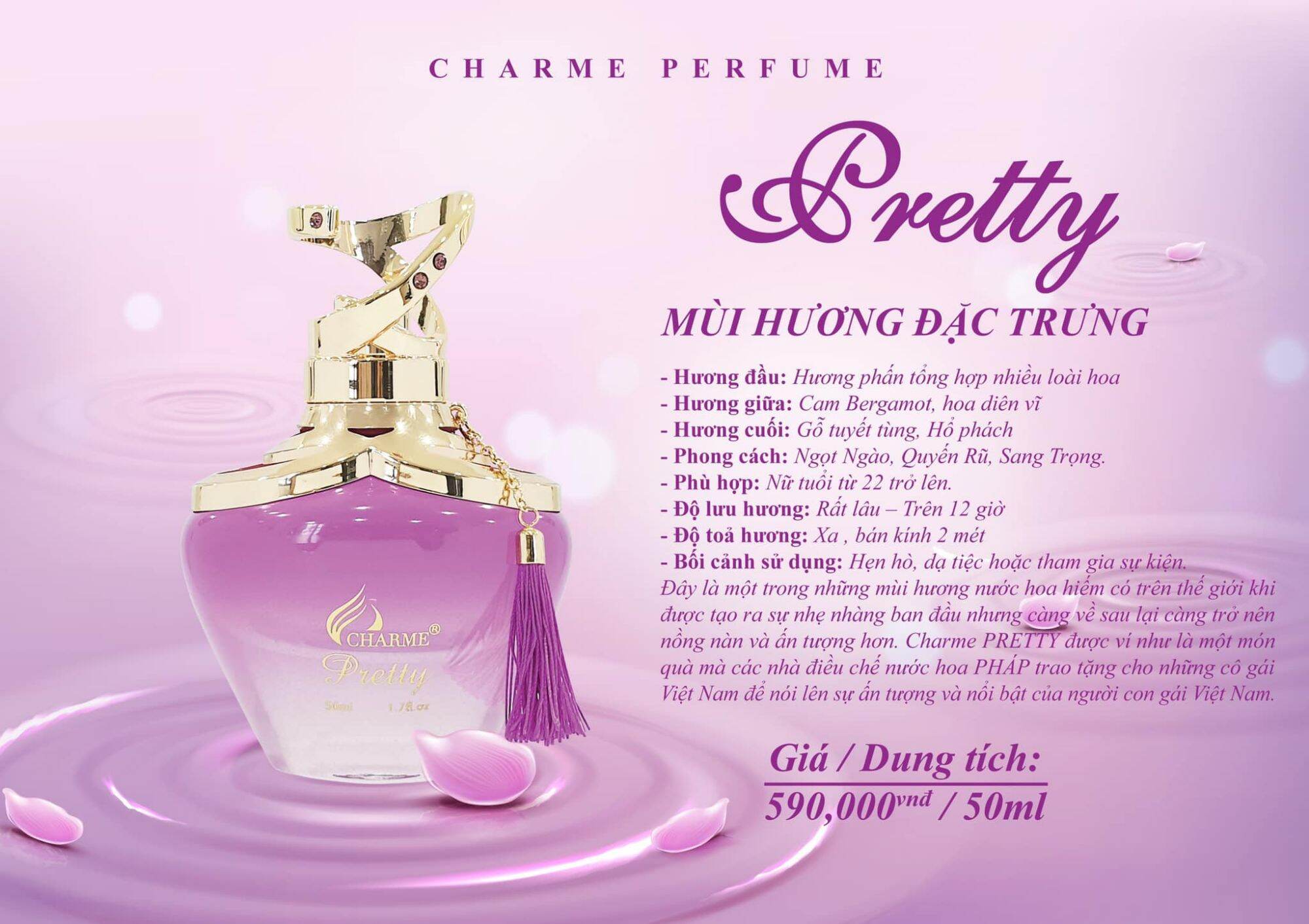 Nước hoa nữ char.me Pretty 50ml