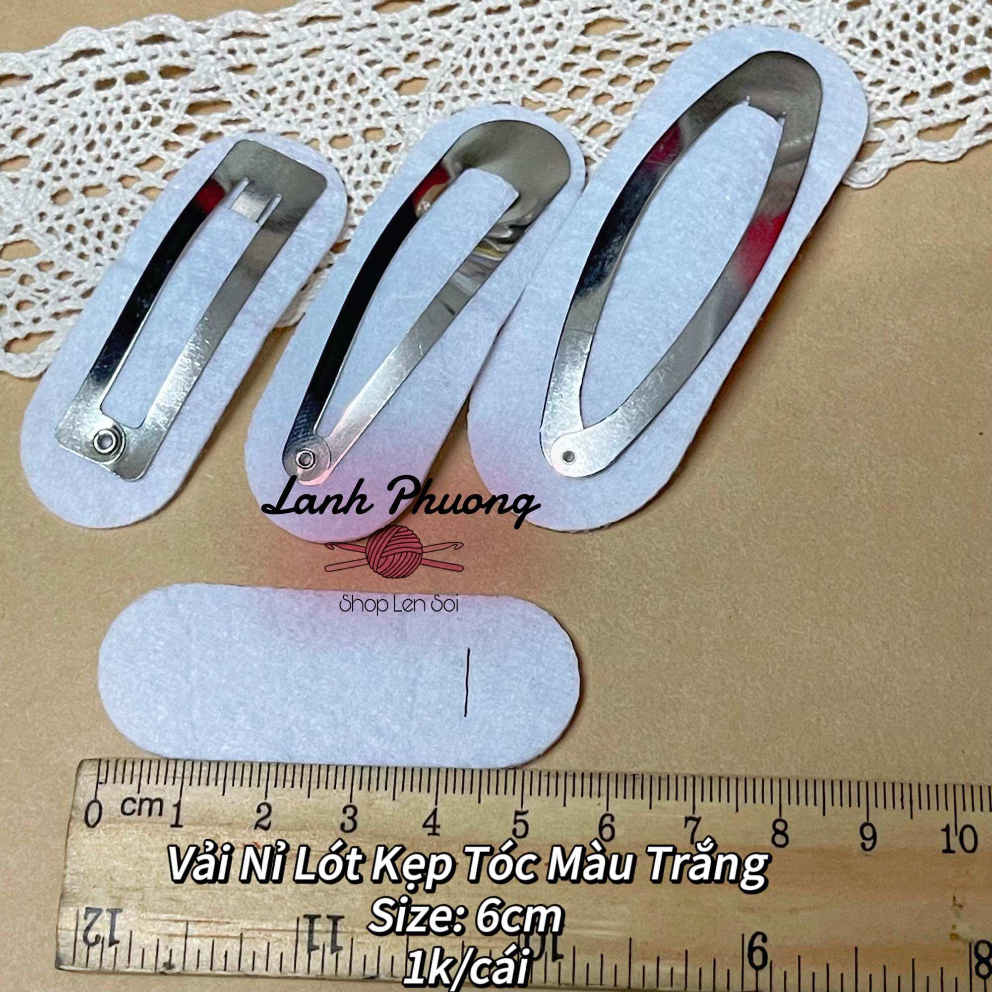 Phôi vải nỉ kẹp tóc