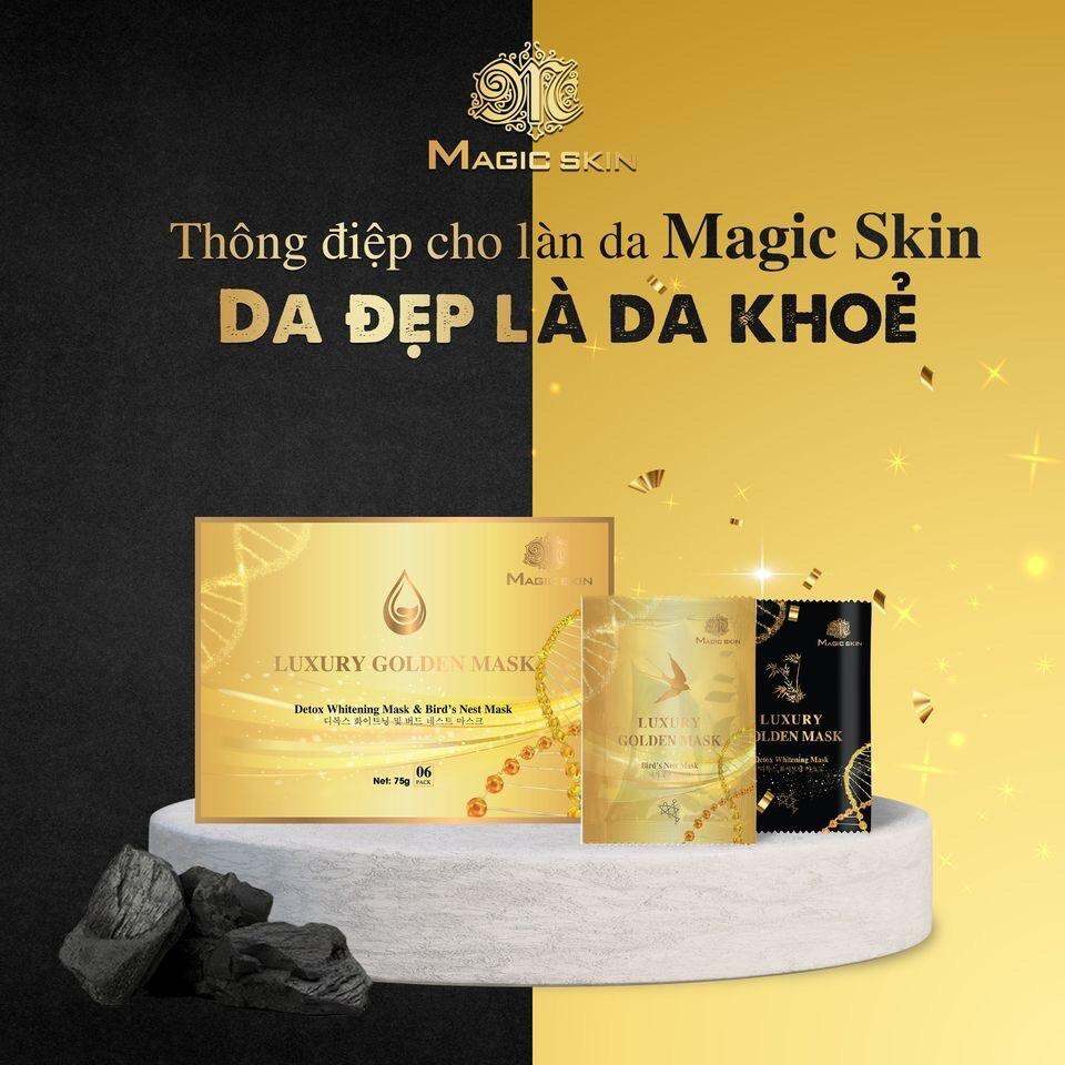 Mặt nạ ủ yến thải độc cấy trắng Luxury Golden Mask CHÍNH HÃNG MAGIC SKIN