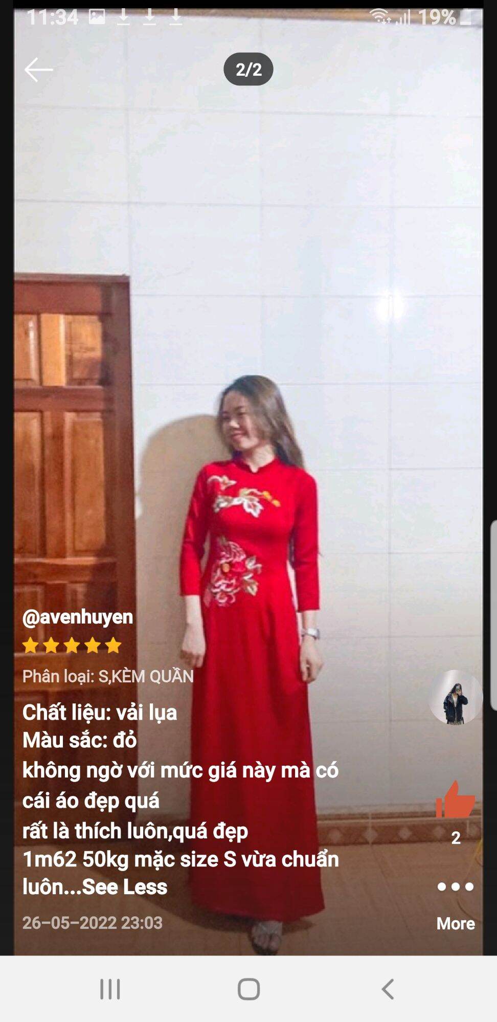 áo dài đỏ thêu chất lụa tây thi cao cấp kèm quần